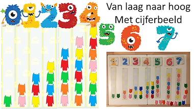Lesmateriaal kleurrijke monsters - stapelspel van auteur Little Play Friends slide 3