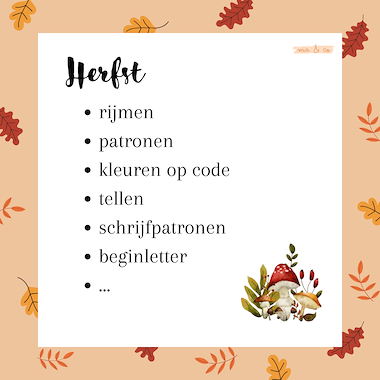 Lesmateriaal Werkboekje Herfst  van auteur MiaenCo slide 3