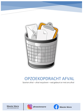 Lesmateriaal Opzoekopdracht afval van auteur Meester Warre