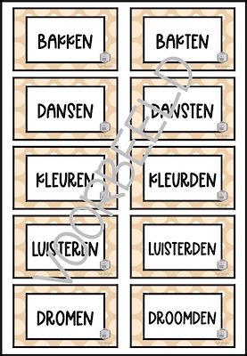 Lesmateriaal WERKWOORDEN MEPPEN: TEGENWOORDIGE - VERLEDEN TIJD KLANKVAST van auteur Juf Brenn slide 2