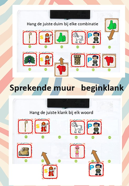 Lesmateriaal sprekende muur: sint - beginklank van auteur Little Play Friends