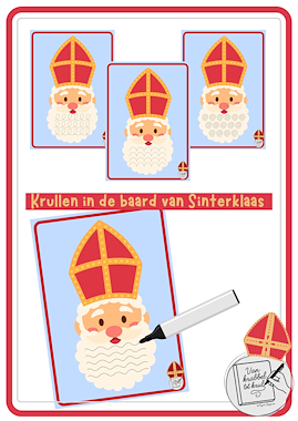 Lesmateriaal Krullen in de baard van Sinterklaas!  van auteur Van krabbel tot krul