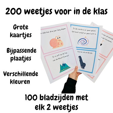 Lesmateriaal 200 leuke weetjes voor in de klas | feitjes wist je dat van auteur My Teacher Shares slide 2