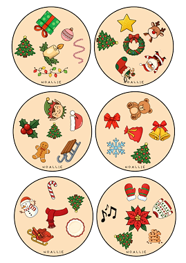 Lesmateriaal KERSTMIS dobble van auteur Noallie slide 1