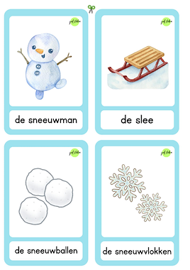 Lesmateriaal Woordkaarten Winter van auteur Juf Nika slide 2