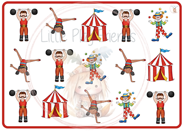 Lesmateriaal Circus: draai / rol en bedek van auteur Little Play Friends slide 2