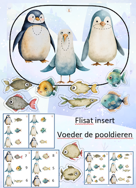 Lesmateriaal Speeldeksel digitaal - voeder de poolvogels van auteur Little Play Friends