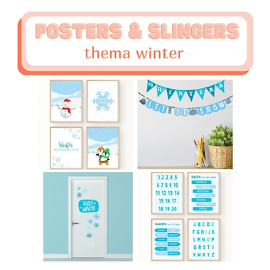 Lesmateriaal Posters en slingers thema winter van auteur Logopedie Ideetjes
