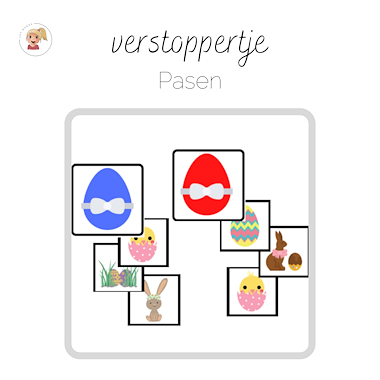 Lesmateriaal Pasen - verstoppertje (gezelschapsspel) van auteur Juf Hanne_