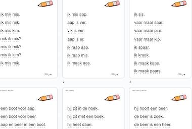 Lesmateriaal Potloodlezen kern start t/m kern 3 van auteur Juf ilona
