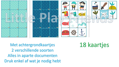 Lesmateriaal Memory - piraten van auteur Little Play Friends slide 3