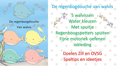 Lesmateriaal De regenboogspetters van walvis van auteur Little Play Friends