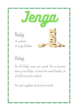 Lesmateriaal leescircuit jenga van auteur Juf JamieLee