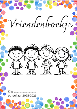 Lesmateriaal vriendenboekje van auteur JufMyrthe slide 2