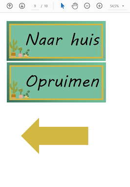Lesmateriaal Dagritmekaarten thema planten groen en goud van auteur Praatmaker slide 3