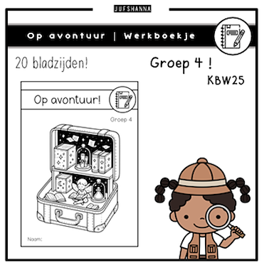 Lesmateriaal Op avontuur | Werkboekje groep 4 van auteur Juf Shanna