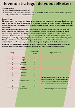 Lesmateriaal levend stratego thema voedselkringloop van auteur Juf Kitty B