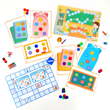 Lesmateriaal Lotto en spelborden - thema school van auteur Logopedie Ideetjes