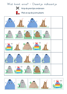 Lesmateriaal Daantje vulkaantje Patronen (werkblad) van auteur CreabeeS slide 1