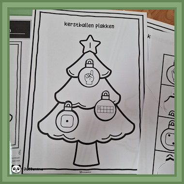 Lesmateriaal Getallen kerstboom van auteur Juf Janina slide 2