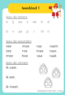 Lesmateriaal leesblaadjes  van auteur Juffen eersteklas