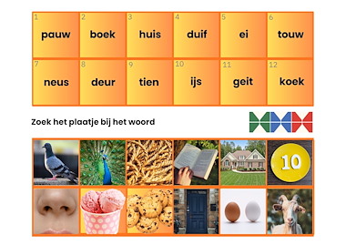 Lesmateriaal Spellenpakket met 9 spellen met tweetekenklanken van auteur de beweegjuf slide 3