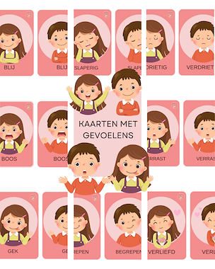Lesmateriaal Gevoelskaarten van auteur Little Play Friends