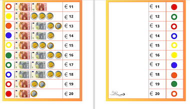 Lesmateriaal Piccolo geld rekenen t/m 20 van auteur Juf ilona slide 3