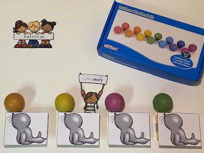 Lesmateriaal spelen met houten ballen van auteur katrotje slide 4