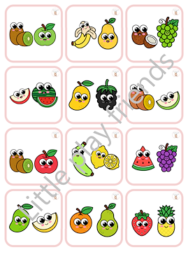 Lesmateriaal Memory fruit van auteur Little Play Friends slide 4