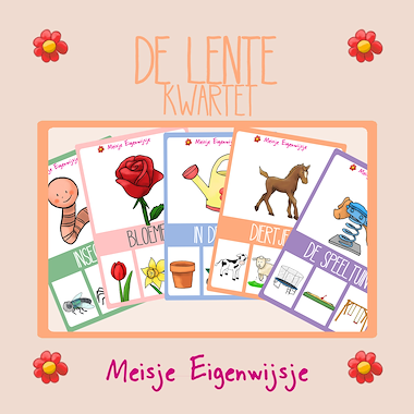 Lesmateriaal De lente - Kwartet van auteur Meisje Eigenwijsje