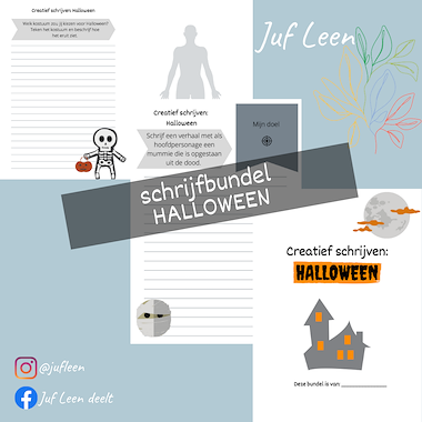 Lesmateriaal Schrijfbundel: Halloween (creatief schrijven) van auteur Juf Leen slide 2