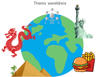 Lesmateriaal Woordenschat kaartjes wereldreis  van auteur Juf_Lore slide 1