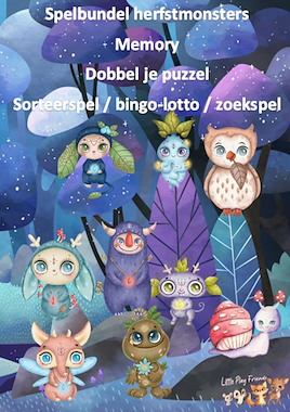 Lesmateriaal spelbundel - schattige bosmonsters van auteur Little Play Friends slide 4
