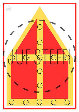 Lesmateriaal topologie mijter Sint - oudste kleuters van auteur Juf Steffi slide 3