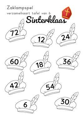 Lesmateriaal Zaklampspel Sinterklas - tafel van 4 t/m 6 van auteur De klas van juf Laura slide 1