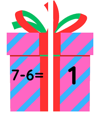 Lesmateriaal Bewegend leren spel, sommen tot 10. Thema Sint en Kerst van auteur Kleuterjuf Monique slide 1
