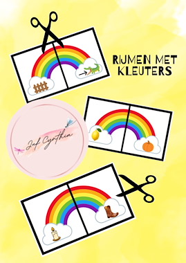 Lesmateriaal 🌈RIJMEN MET KLEUTERS🌈 van auteur Juf_Cynthia_