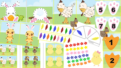 Lesmateriaal kip-ei-kuiken-pasen-lente: Fijne motoriek bundel van auteur Little Play Friends slide 3