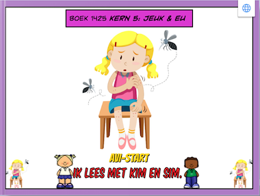 Lesmateriaal Lees met Kim en Sim: Kern 5: jeuk & eu van auteur Gratis leuke leesboekjes