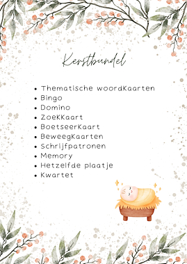 Lesmateriaal Kerstmis - Basisbundel MET KERSTSTAL  van auteur MiaenCo slide 2