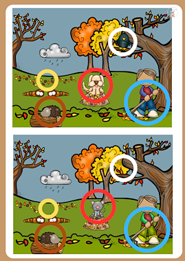 Lesmateriaal Herfst: zoek de verschillen van auteur Little Play Friends slide 3