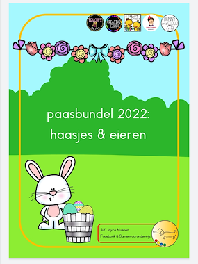 Lesmateriaal Paasbundel 2022: haasjes & eieren van auteur JufJoyceKuenen slide 3