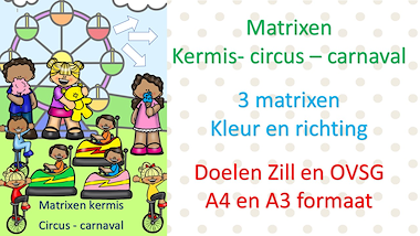 Lesmateriaal Matrixen - circus - kermis - carnaval van auteur Little Play Friends