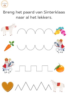 Lesmateriaal Schrijfpatronen Sinterklaas van auteur Juf Shany