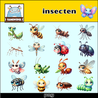 Lesmateriaal clipart insecten van auteur Samenspel