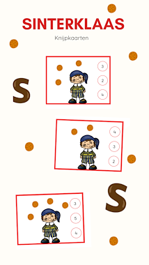 Lesmateriaal Thema Sint: Knijpkaarten van auteur Juf Femke slide 1