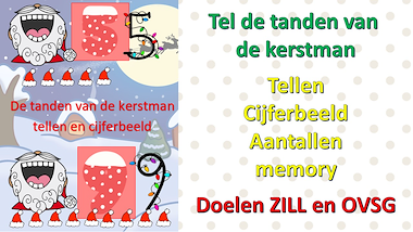 Lesmateriaal kerst telspel- de tanden van de kerstman van auteur Little Play Friends