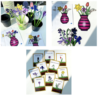 Lesmateriaal Lentebloemen bundel van auteur Juf Maike slide 1