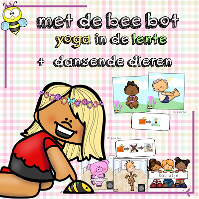 Lesmateriaal bee bot yoga in de lente + dansende dieren van auteur katrotje slide 1